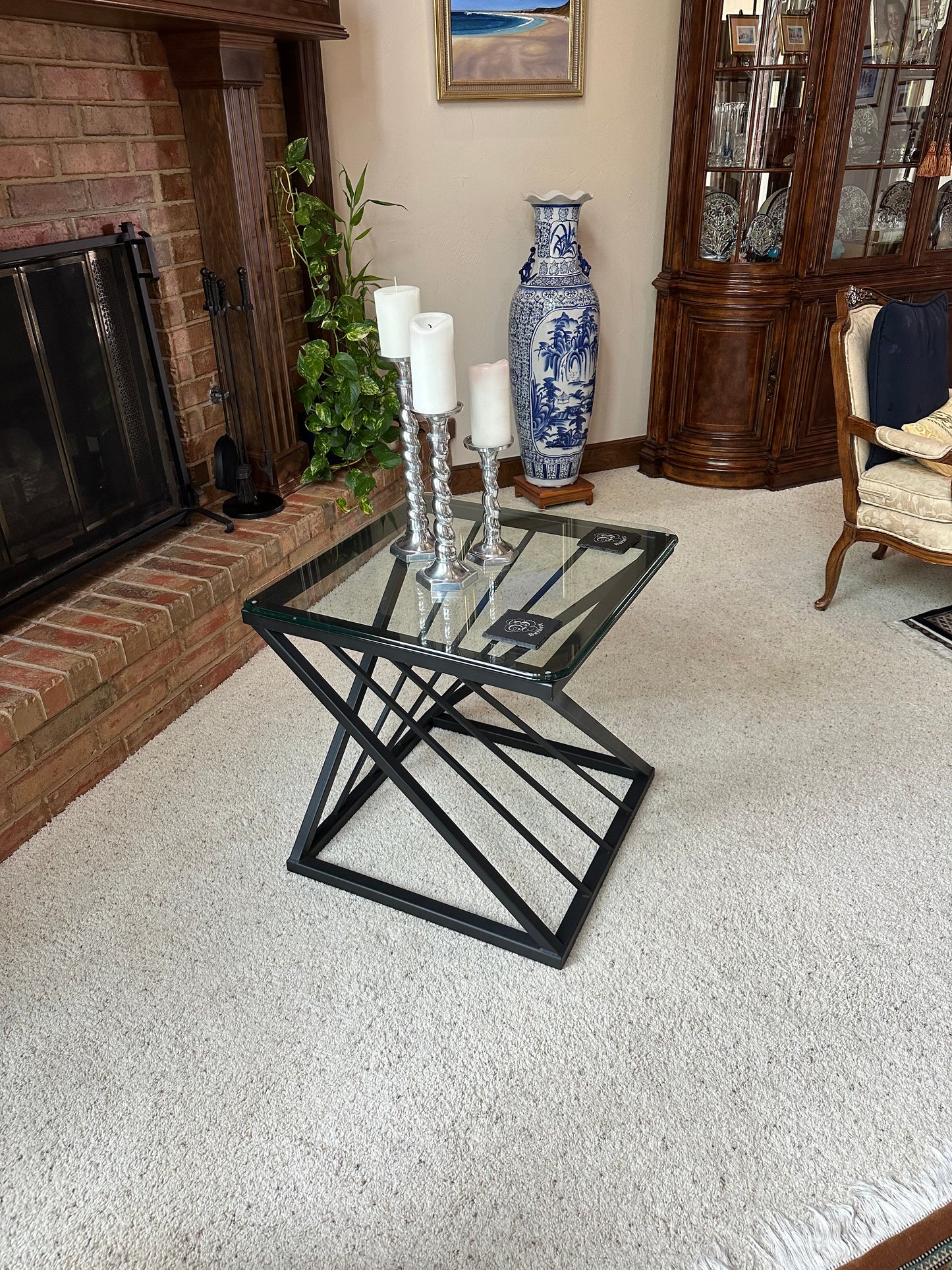 Abstract Metal Table Base